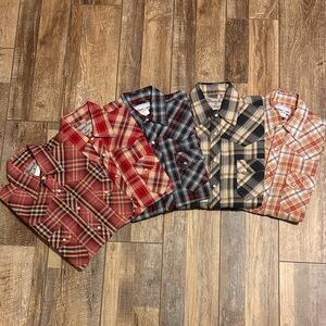 Men's Wrangler Wrancher Plaid Shirt Collection